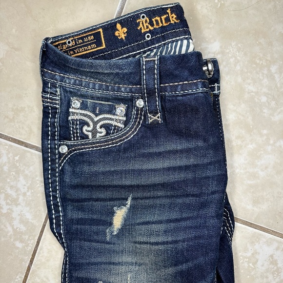 ✨ NWT Rock Revival Cuffed Skinny Jeans Size 25 W 29 L SO CUTE!! ✨ - Picture 8 of 16